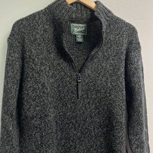Woolrich Grey Quarter Zip Pullover